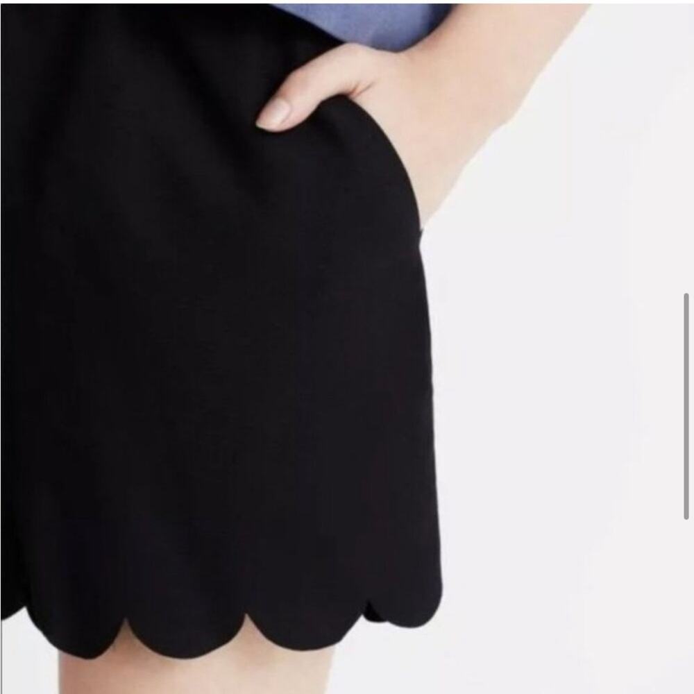 Madewell Scalloped Hem Pull On Shorts Black - Picture 7 of 11